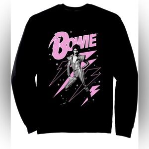 NEW- Black Bowie
Graphic Sweatshirt
Official licensed Bowie merchandise